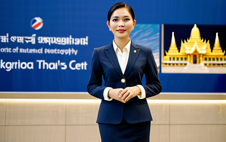**

A confident Thai businesswoman in a modern, modest business suit, presenting a sales pitch in English to international clients at a Bangkok convention center. The background includes Thai cultural elements subtly incorporated into the modern decor.  Fully clothed, appropriate attire, safe for work, perfect anatomy, natural proportions, professional, family-friendly, high quality.

**