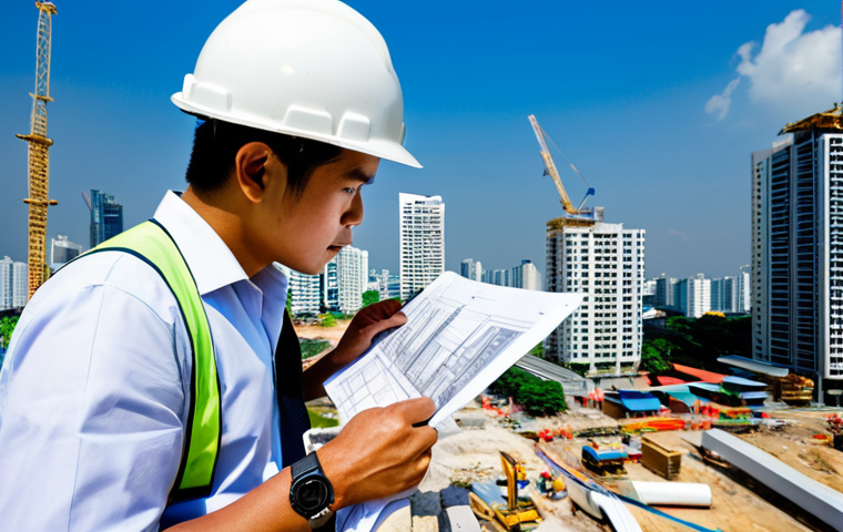 Modern Thai Architect**
"A Thai architect, fully clothed in professional attire, reviewing blueprints on a sunny construction site in Bangkok, modern high-rise buildings in the background, safe for work, appropriate content, perfect anatomy, professional."
**