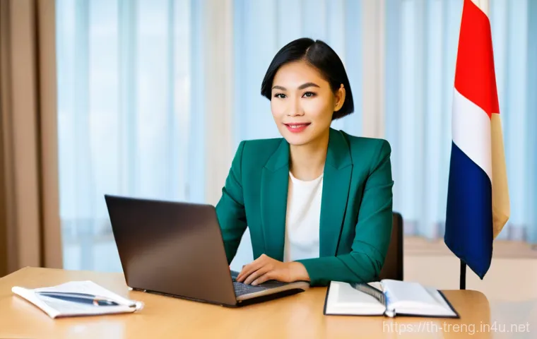 무역영어와 무역 계약서 작성법 - **Prompt 1: Focused Learning for Global Business**
"A vibrant and optimistic professional Thai w...