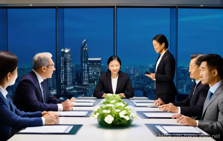 무역영어 학습을 통한 커리어 업그레이드 - **Image Prompt 2: Intermediate Level Business English Engagement**
    "A dynamic and professional i...