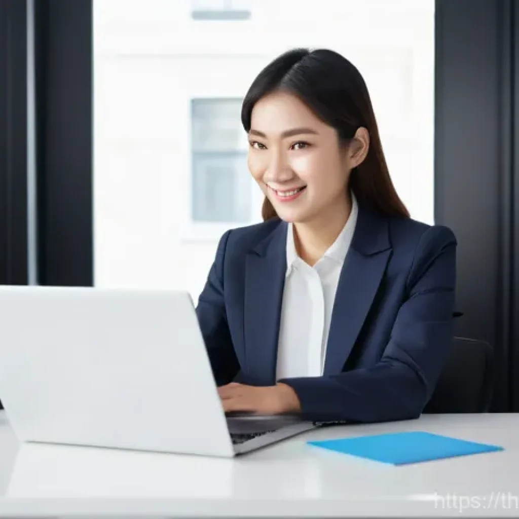 무역영어를 통한 커뮤니케이션 기술 향상 - **AI Business English Assistant**: A young professional, appearing to be in their late 20s to early ...