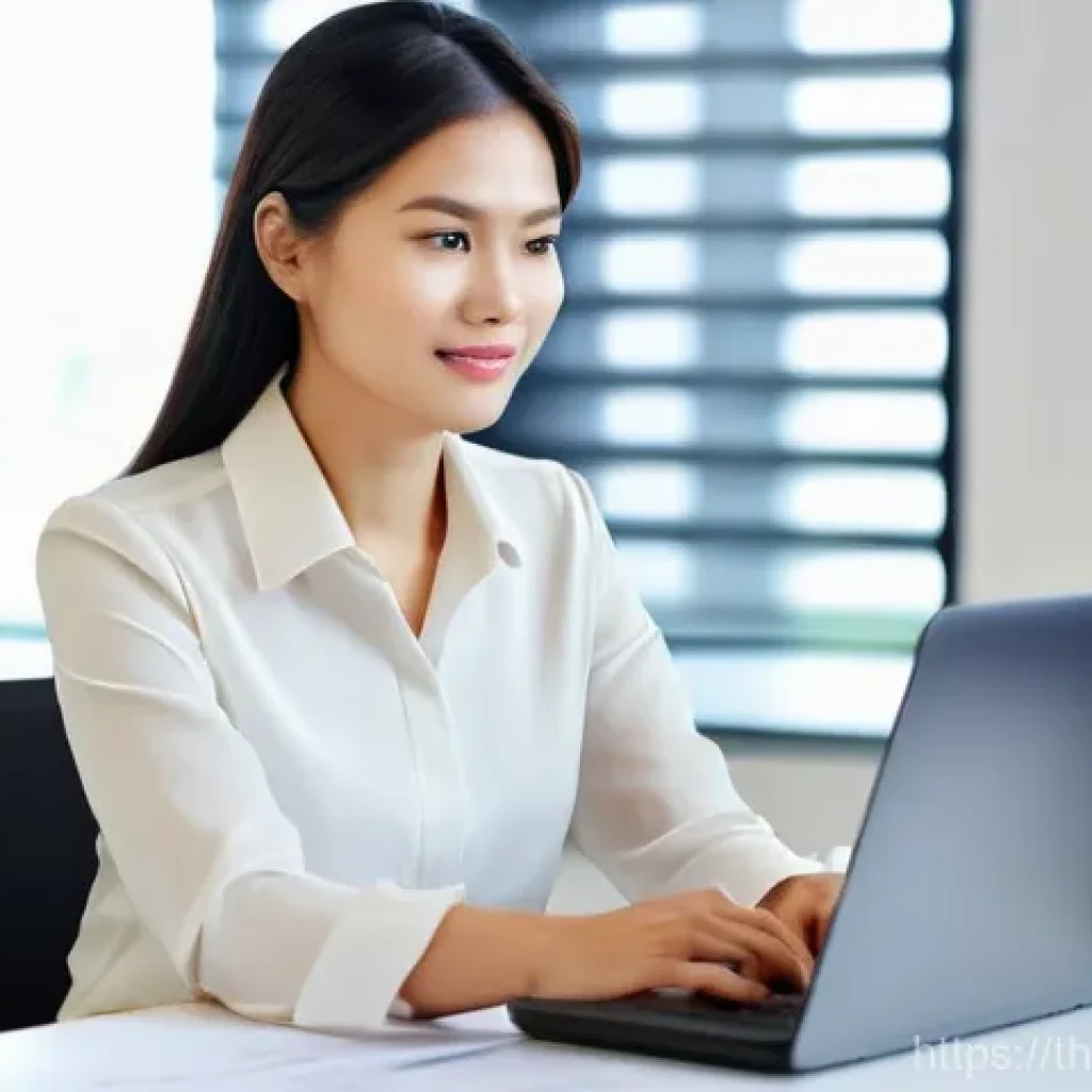 무역영어 공부 중 흔히 하는 실수 - **Prompt 1: Focused Professional Composing a Business Email**
"A confident and professional Thai...