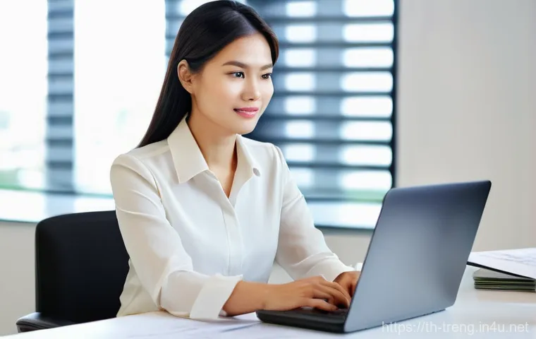 무역영어 공부 중 흔히 하는 실수 - **Prompt 1: Focused Professional Composing a Business Email**
    "A confident and professional Thai...