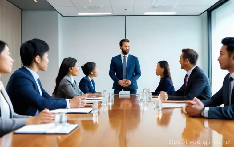 무역영어와 실무 사례 분석 - **Prompt 1: Global Business Negotiation with Cultural Nuances**
"A vibrant, high-stakes business...