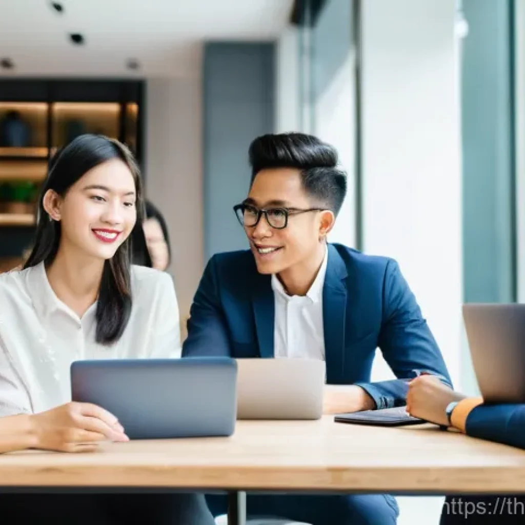 무역영어 학습 커뮤니티를 통해 성장한 사례 - **Prompt:** A vibrant and diverse group of young adults and professionals, both male and female, in ...